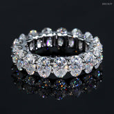 Luxury Jewelry Moissanite Rings VVS Moissanite Band 925 Sterling Silver Gold Plated Wedding Engagement Moissanite Diamond Ring